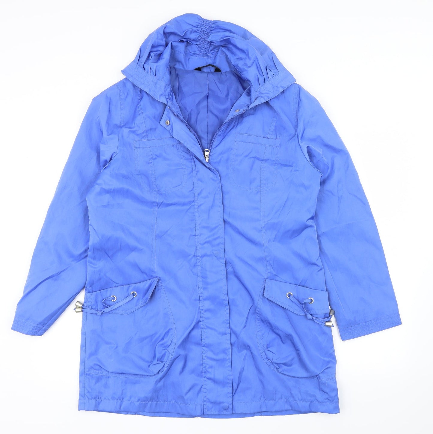 Womens UK Size 12 BM Blue Overcoat