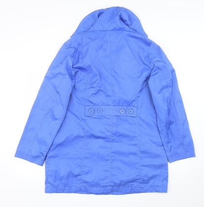 Womens UK Size 12 BM Blue Overcoat