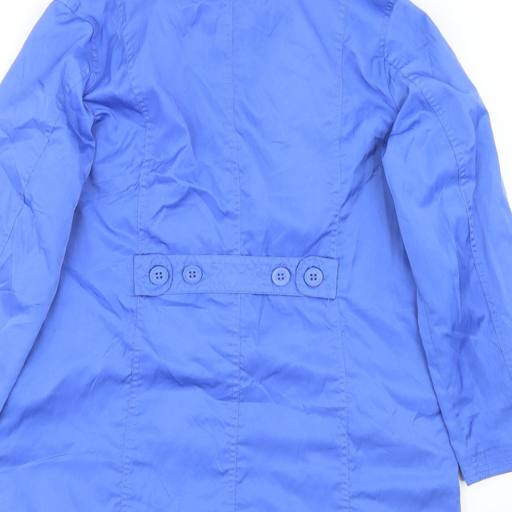 Womens UK Size 12 BM Blue Overcoat