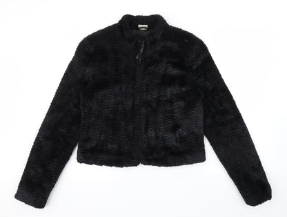 Tammy Girls Black Colourblock  Anorak Coat