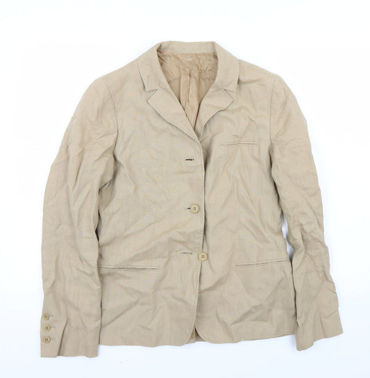 Womens UK Size 12 Preworn Regular Brown Blazer