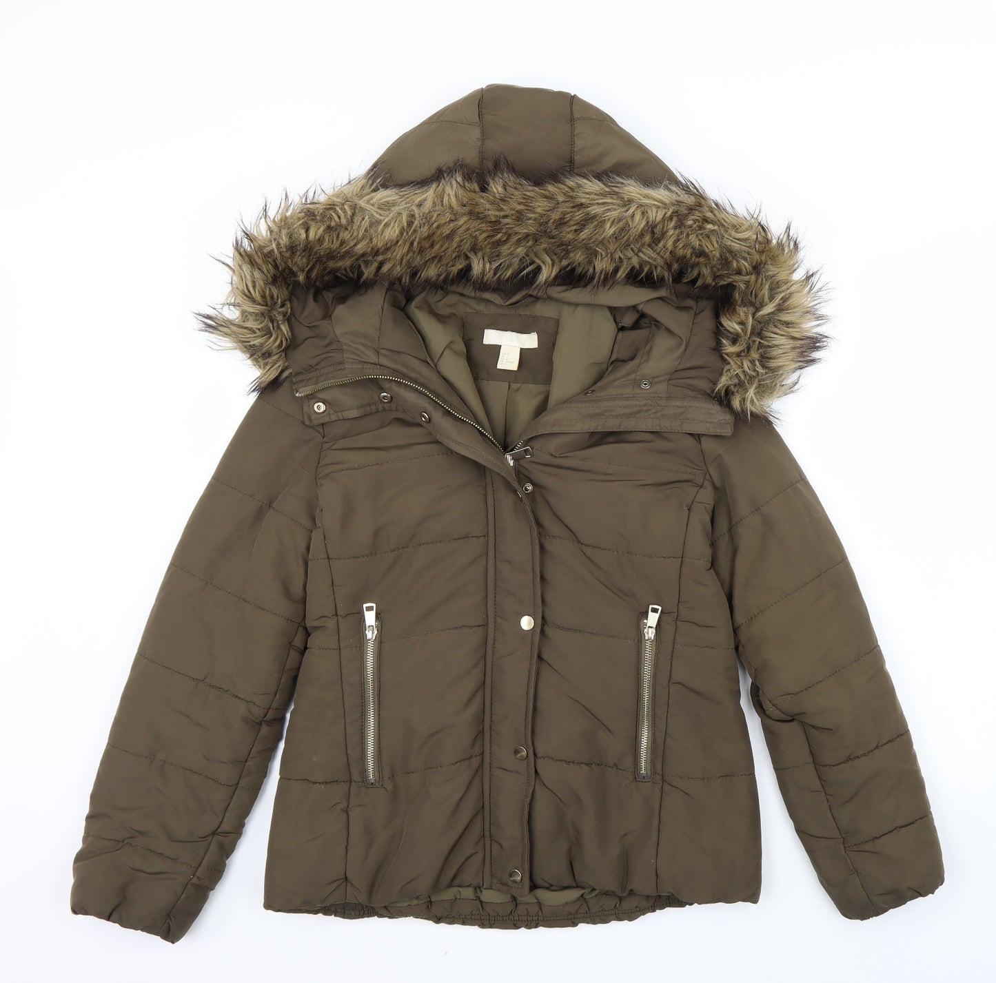 Womens UK Size 6 H&M Green Jacket