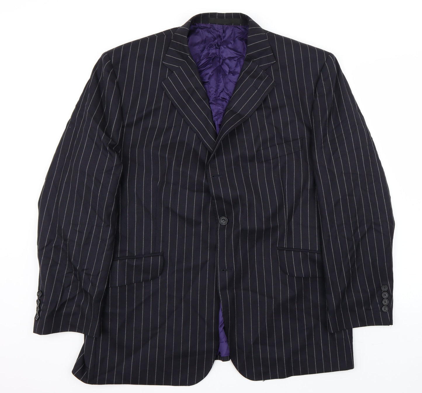 Mens UK Size  Preworn Regular Blue Suit Jacket