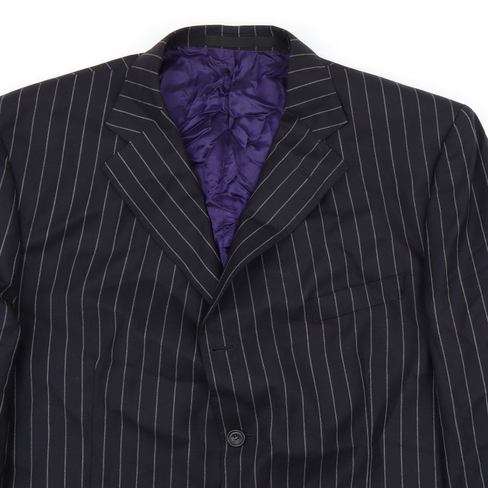 Mens UK Size  Preworn Regular Blue Suit Jacket