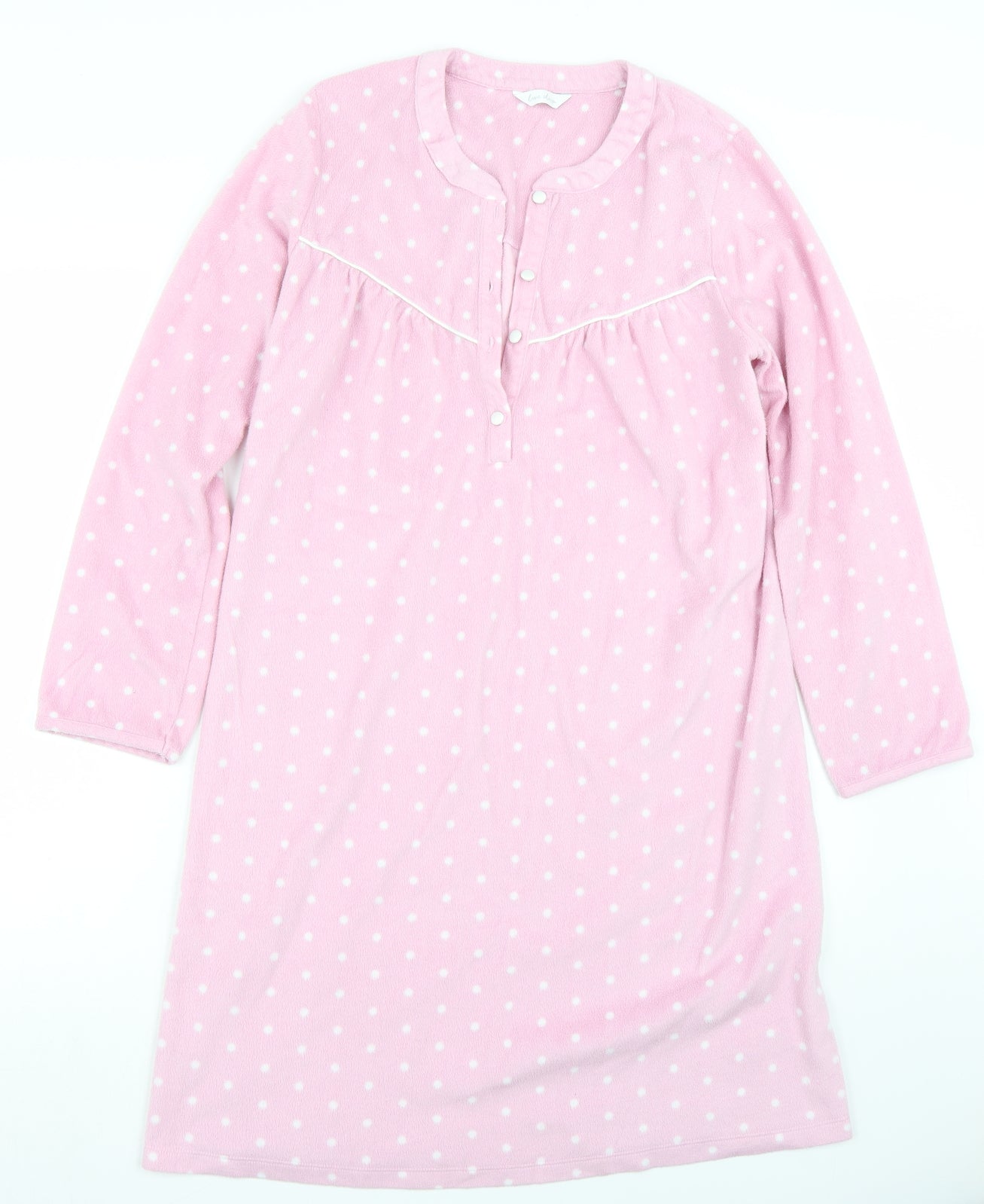 Marks and Spencer Womens Pink Polka Dot  Top Nightshirt Size 8