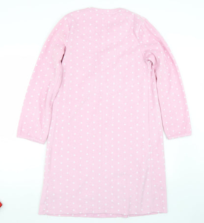 Marks and Spencer Womens Pink Polka Dot  Top Nightshirt Size 8
