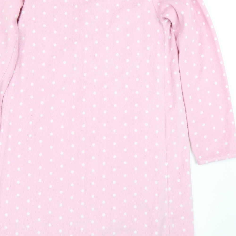 Marks and Spencer Womens Pink Polka Dot  Top Nightshirt Size 8