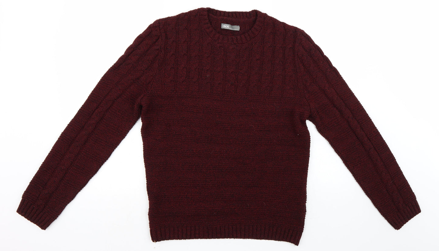 ASOS Mens Red   Pullover Jumper Size S
