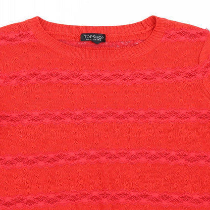 Topshop Womens Red   Pullover Jumper Size 12