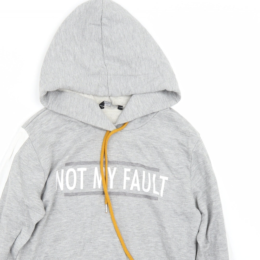 Select Womens Grey   Pullover Hoodie Size 12