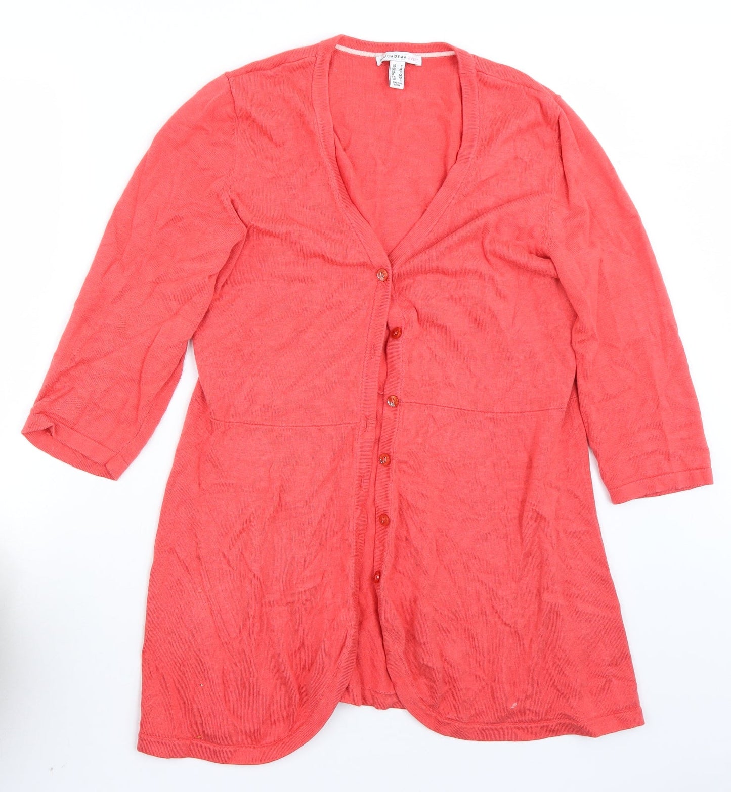 Isaac Mizrahi Womens Red   Cardigan Jumper Size M