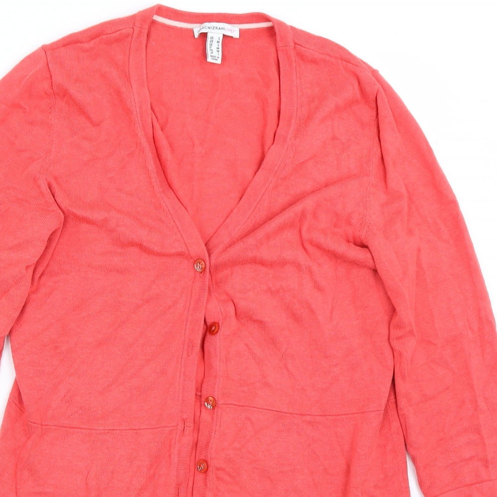 Isaac Mizrahi Womens Red   Cardigan Jumper Size M
