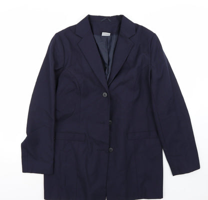 Classics Womens Blue   Jacket Suit Jacket Size 14