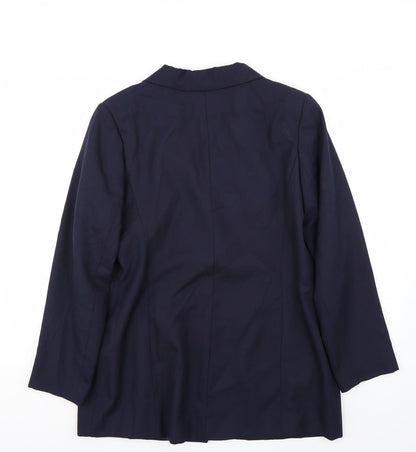 Classics Womens Blue   Jacket Suit Jacket Size 14
