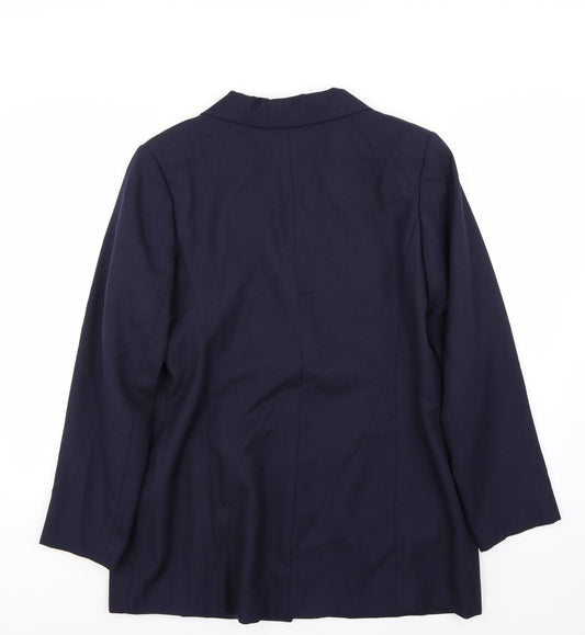 Classics Womens Blue   Jacket Suit Jacket Size 14
