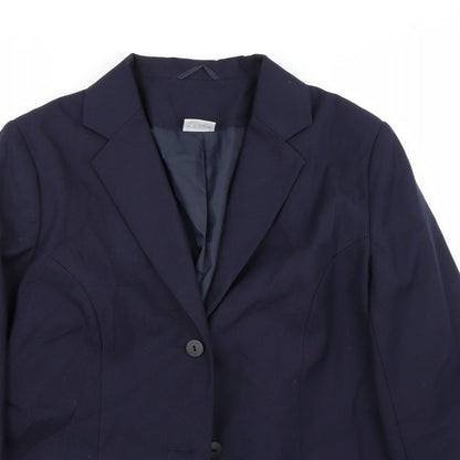 Classics Womens Blue   Jacket Suit Jacket Size 14