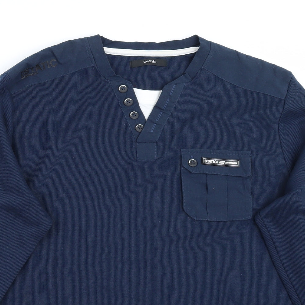 George Mens Blue    T-Shirt Size L