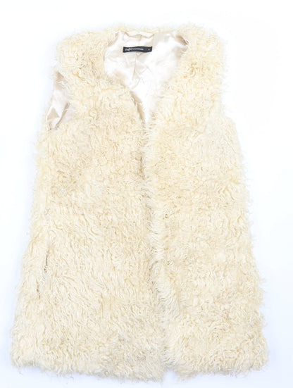 Internarcionale Womens Beige   Gilet Coat Size 8