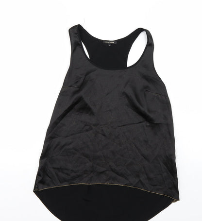 Womens UK Size 10 River Island Black Basic T-Shirt
