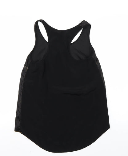 Womens UK Size 10 River Island Black Basic T-Shirt