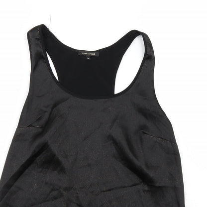Womens UK Size 10 River Island Black Basic T-Shirt