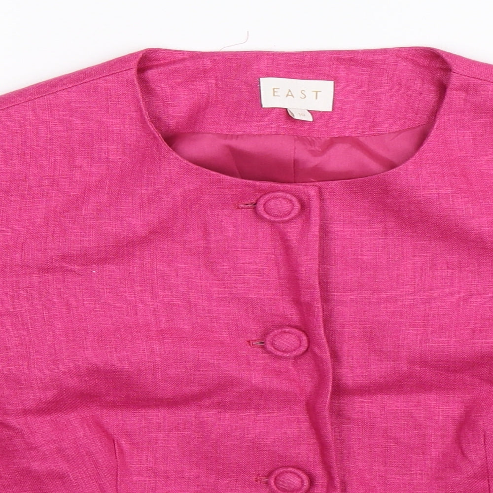 EAST Womens Pink   Jacket Blazer Size 10