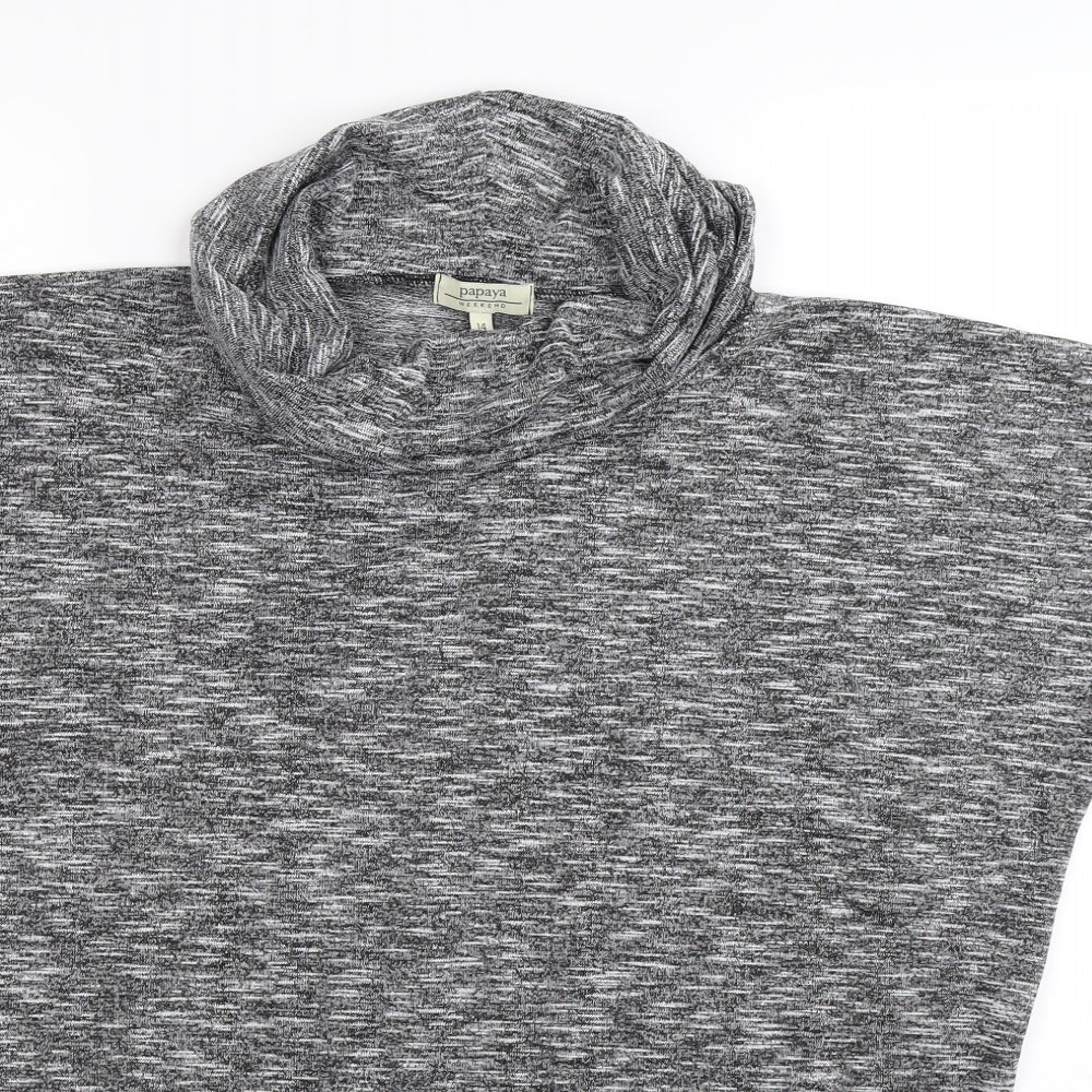 Papaya Womens Grey   Basic T-Shirt Size 14