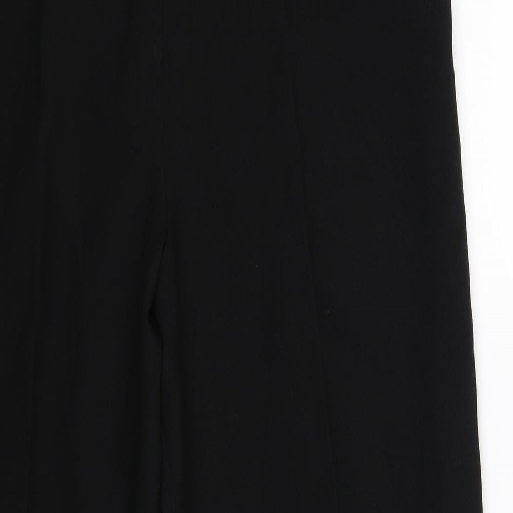 Womens UK Size 12 Mia Moda Regular Fit Dress Pants Black Trousers