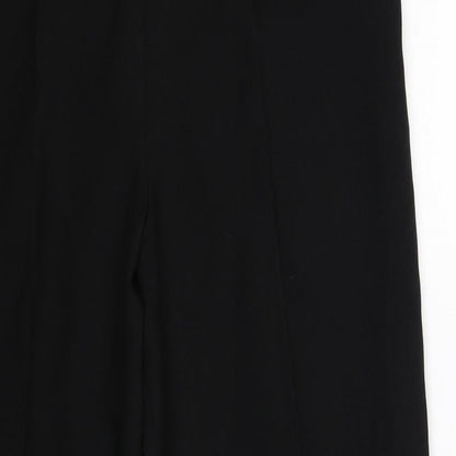 Womens UK Size 12 Mia Moda Regular Fit Dress Pants Black Trousers