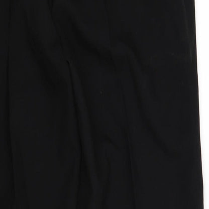 Womens UK Size 12 Mia Moda Regular Fit Dress Pants Black Trousers