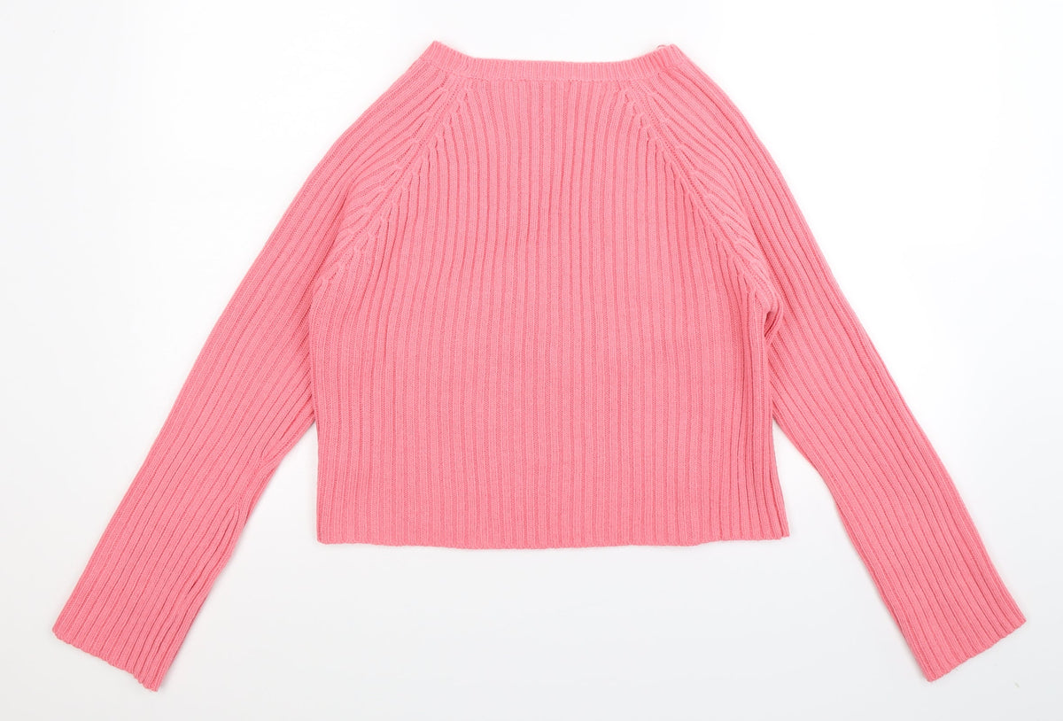 New Look Womens Pink  Knit Pullover Jumper Size 14