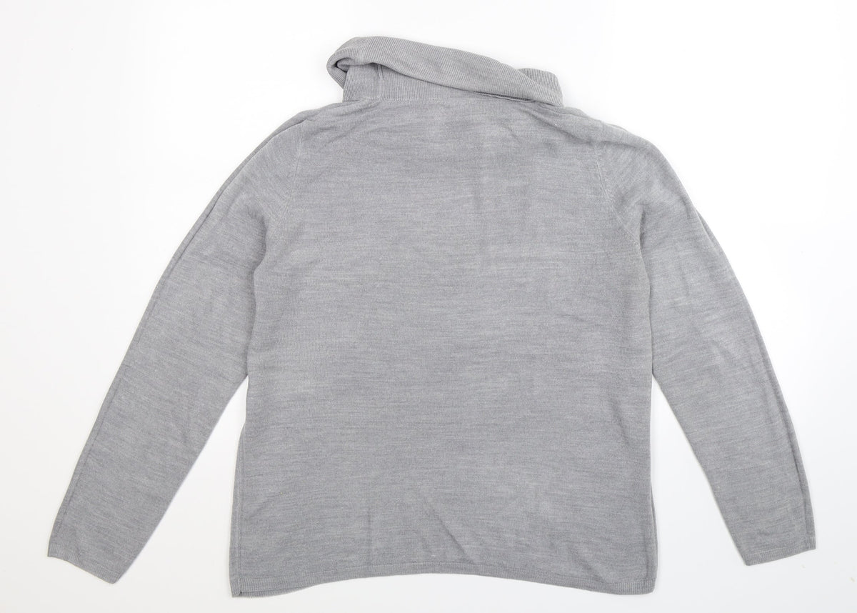 Bonmarché Womens Grey Knit Pullover Jumper Size 14