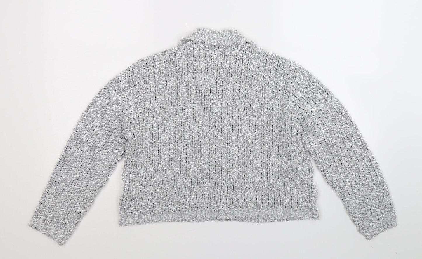 A Wear Womens Grey  Knit Cardigan Jumper Size M
