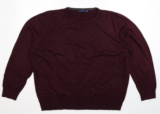 TU Mens Brown  Knit Pullover Jumper Size 2XL