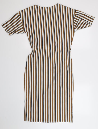 Preworn Womens Multicoloured Striped  Bodycon  Size L