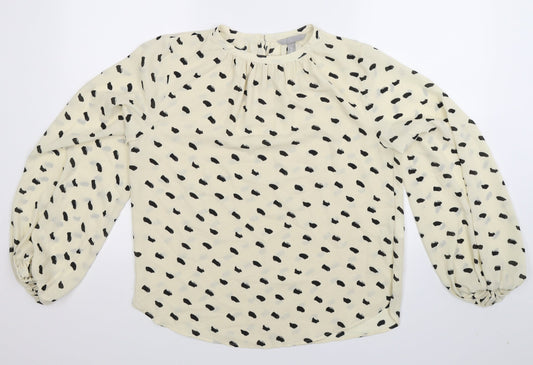 Womens UK Size 10 H&M Yellow Basic Blouse
