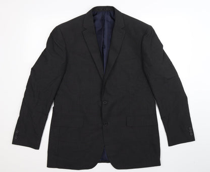 Mens UK Size 42 Debenhams Regular Black Suit Jacket