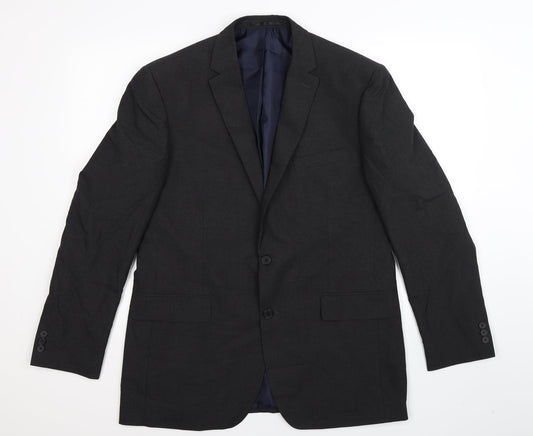 Mens UK Size 42 Debenhams Regular Black Suit Jacket