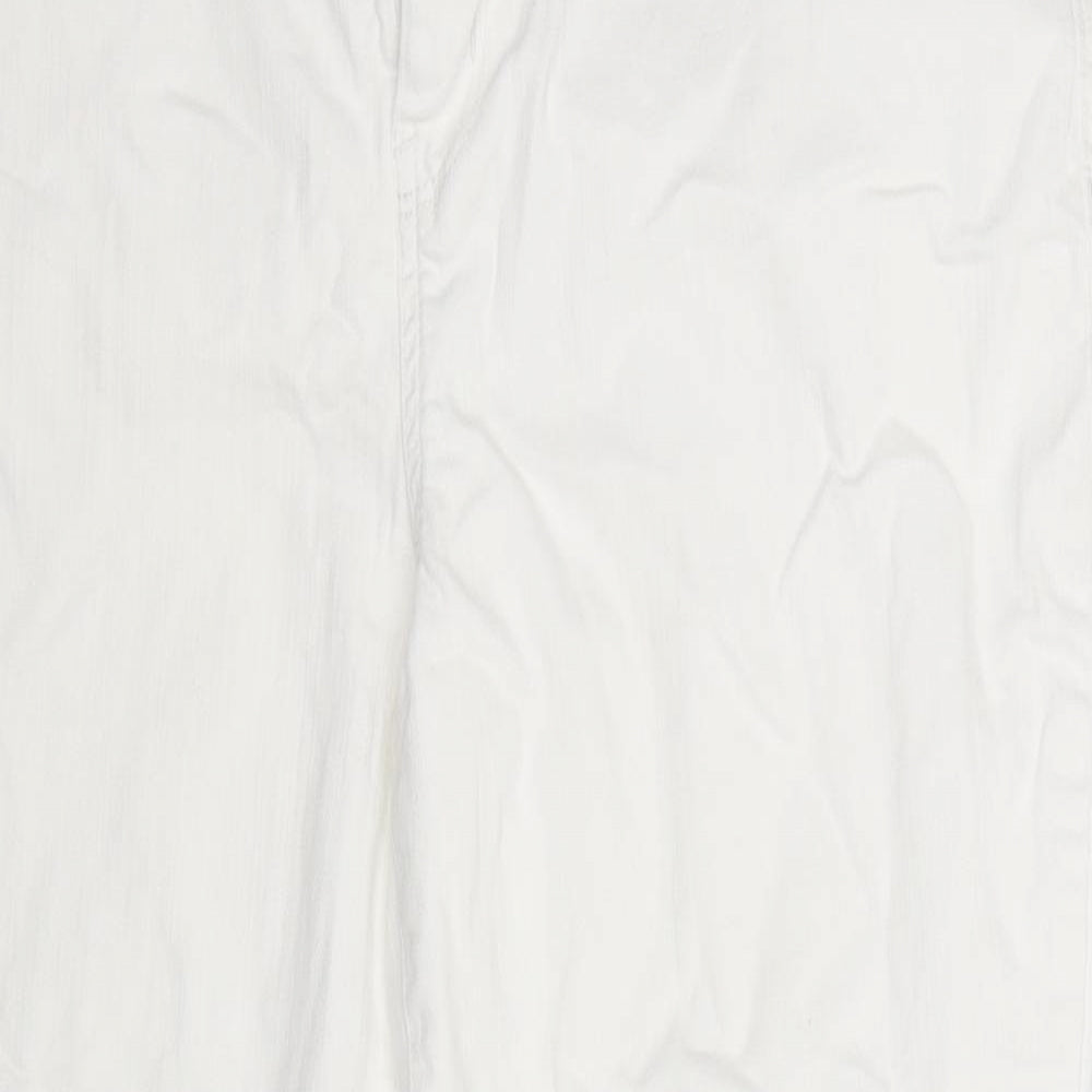 Jessica Simpson Womens White  Denim Skinny Jeans Size 18 L26 in