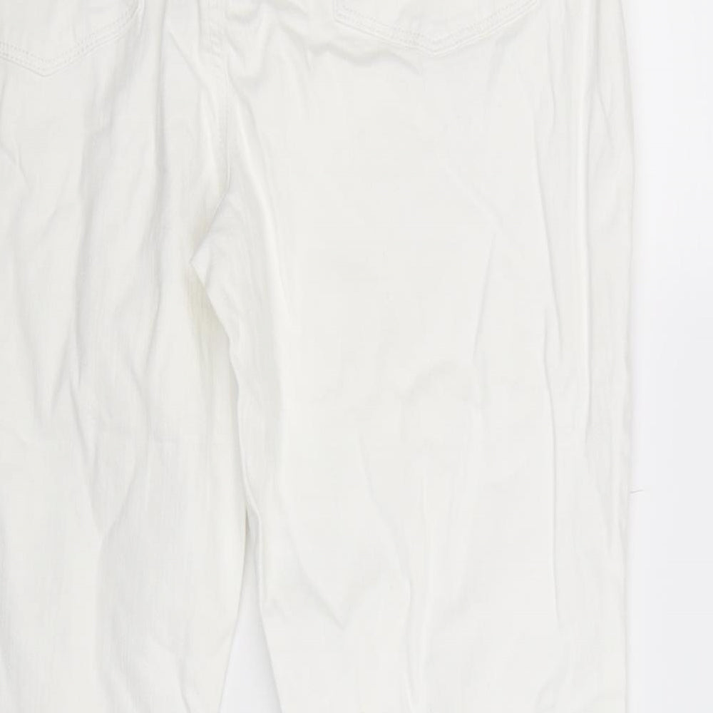 Jessica Simpson Womens White  Denim Skinny Jeans Size 18 L26 in