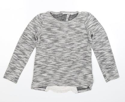 F&F Girls Grey  Knit Pullover Jumper Size 9-10 Years