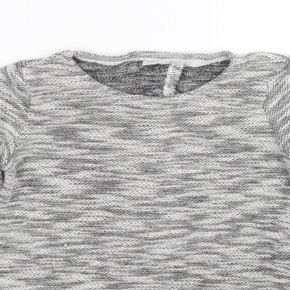 F&F Girls Grey  Knit Pullover Jumper Size 9-10 Years