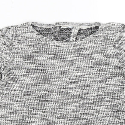 F&F Girls Grey  Knit Pullover Jumper Size 9-10 Years
