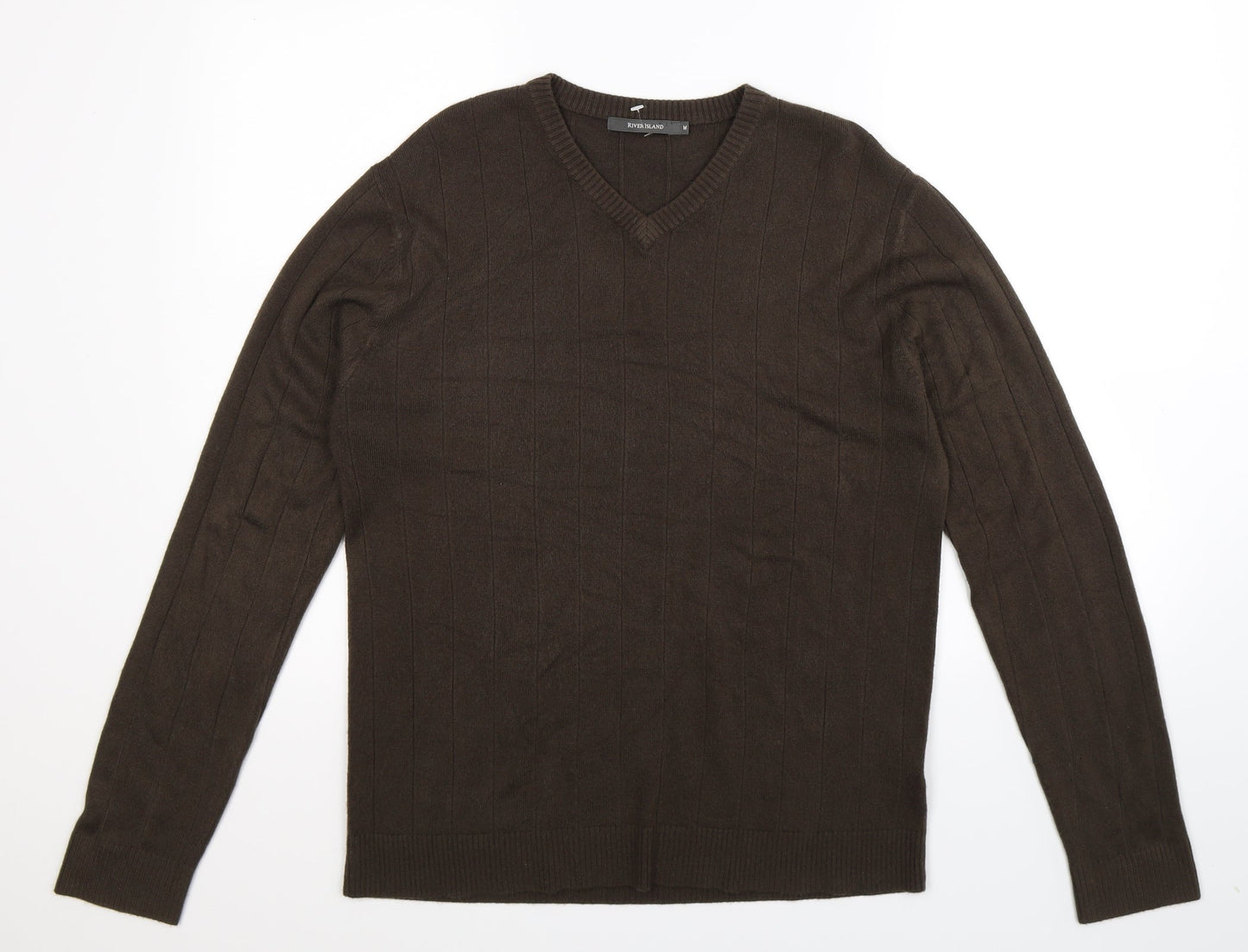 River Island Mens Grey  Knit Pullover Jumper Size M