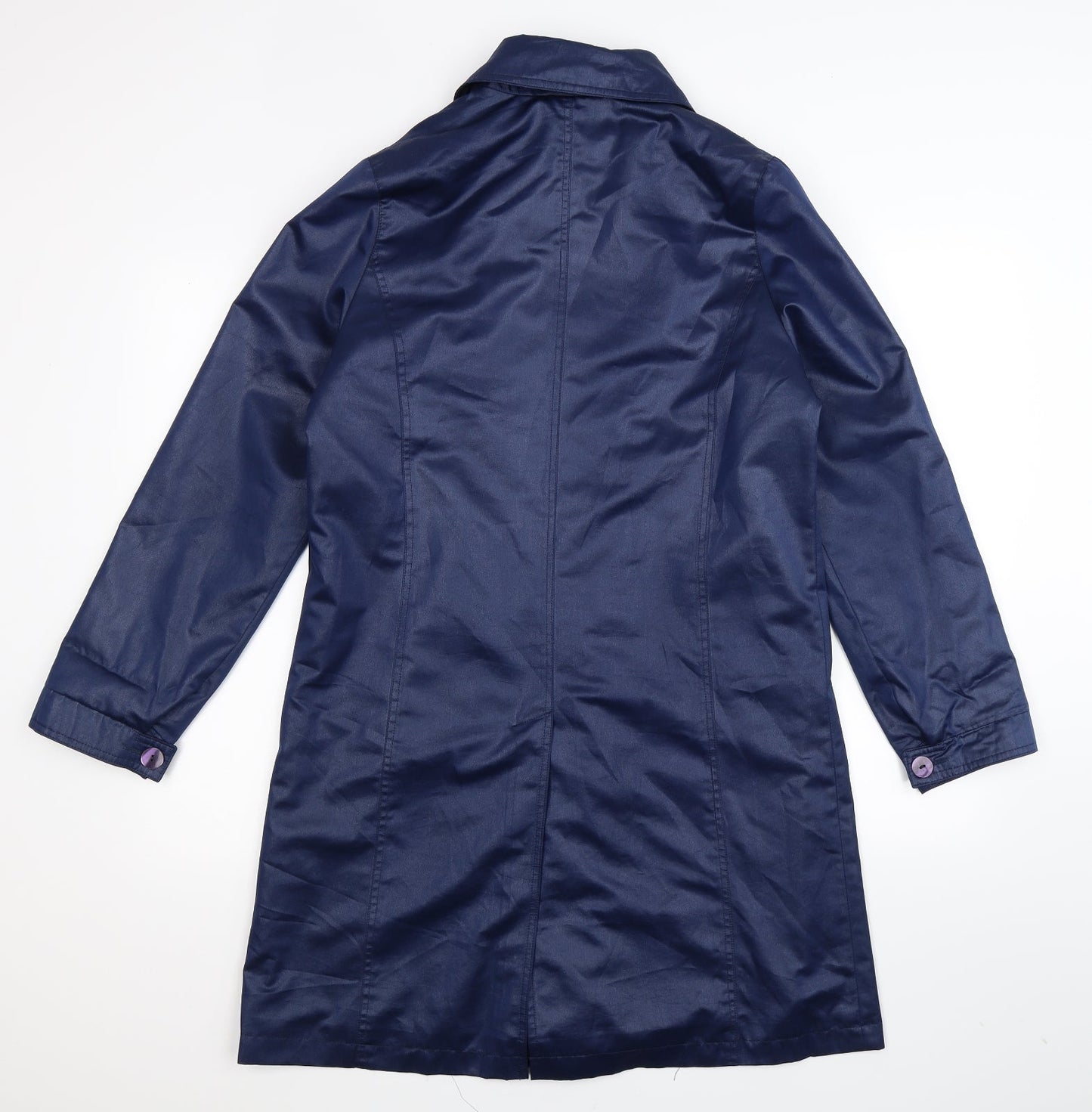 Womens UK Size L Preworn Blue Overcoat
