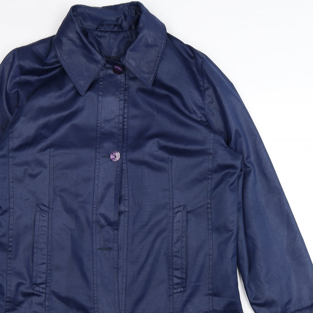 Womens UK Size L Preworn Blue Overcoat