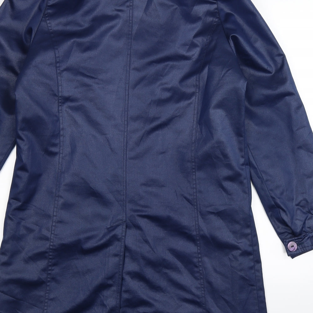 Womens UK Size L Preworn Blue Overcoat