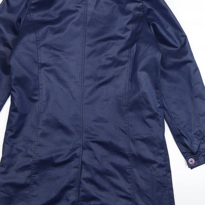 Womens UK Size L Preworn Blue Overcoat