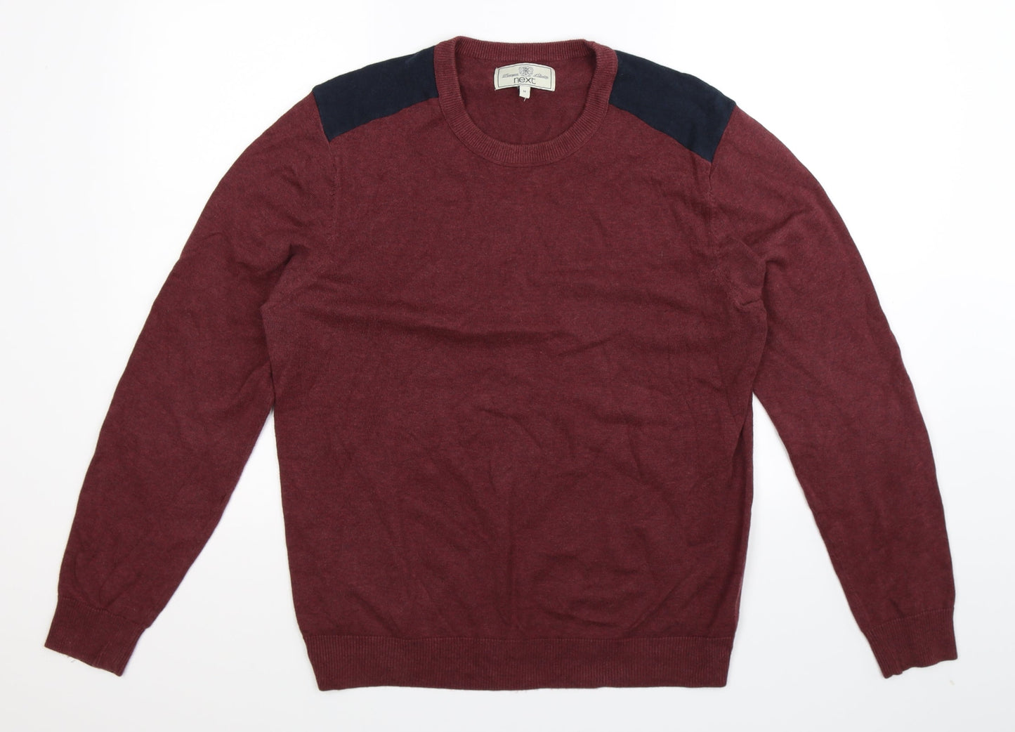 NEXT Mens Brown  Knit Pullover Jumper Size M