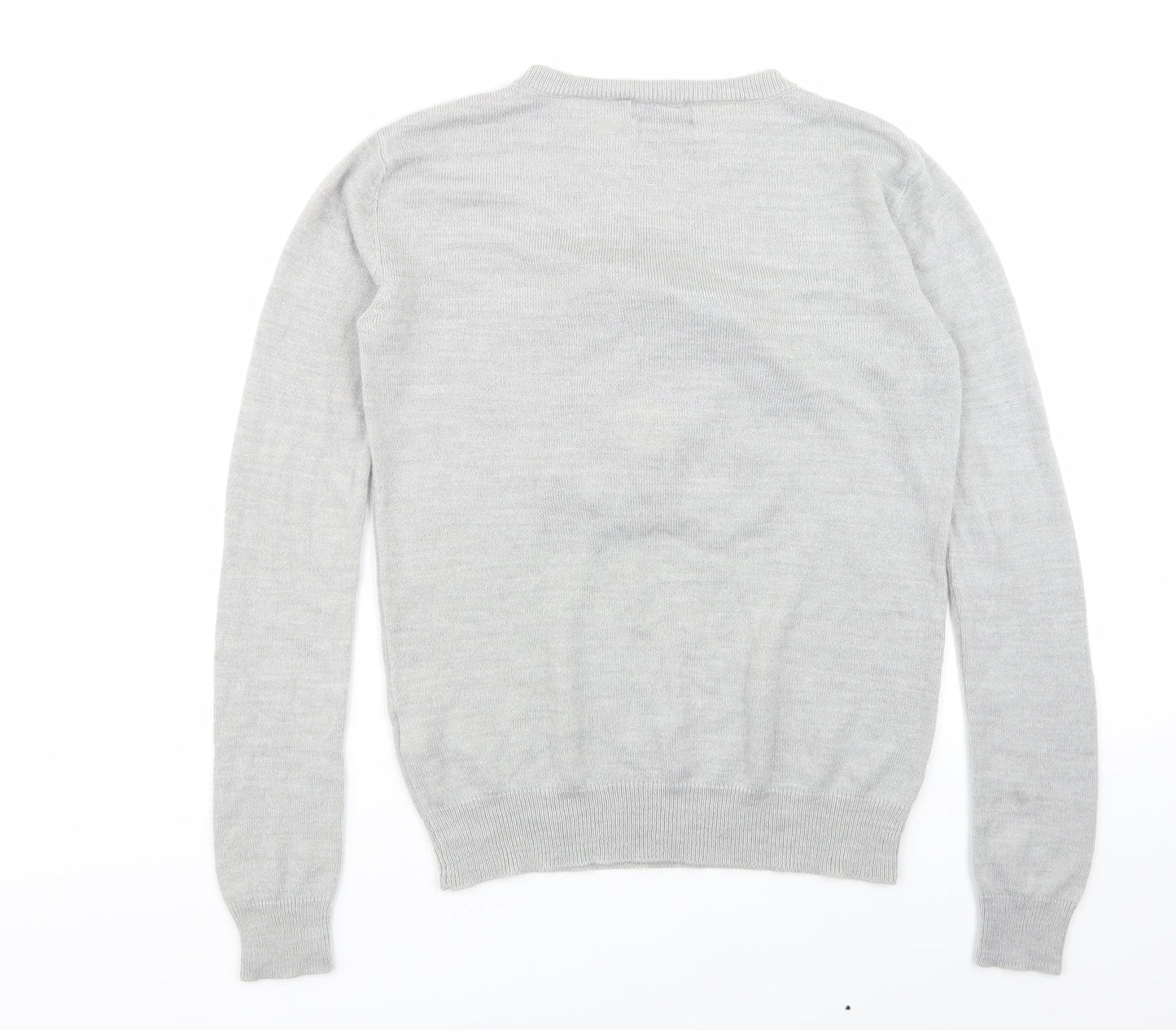 Primark Womens Grey Animal Print  Pullover Sweatshirt Size 6  - CHRISMTAS
